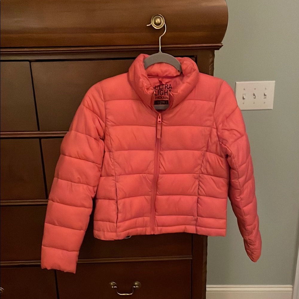 Ultra Light Pink Puffer Jacket. Puffer Coat